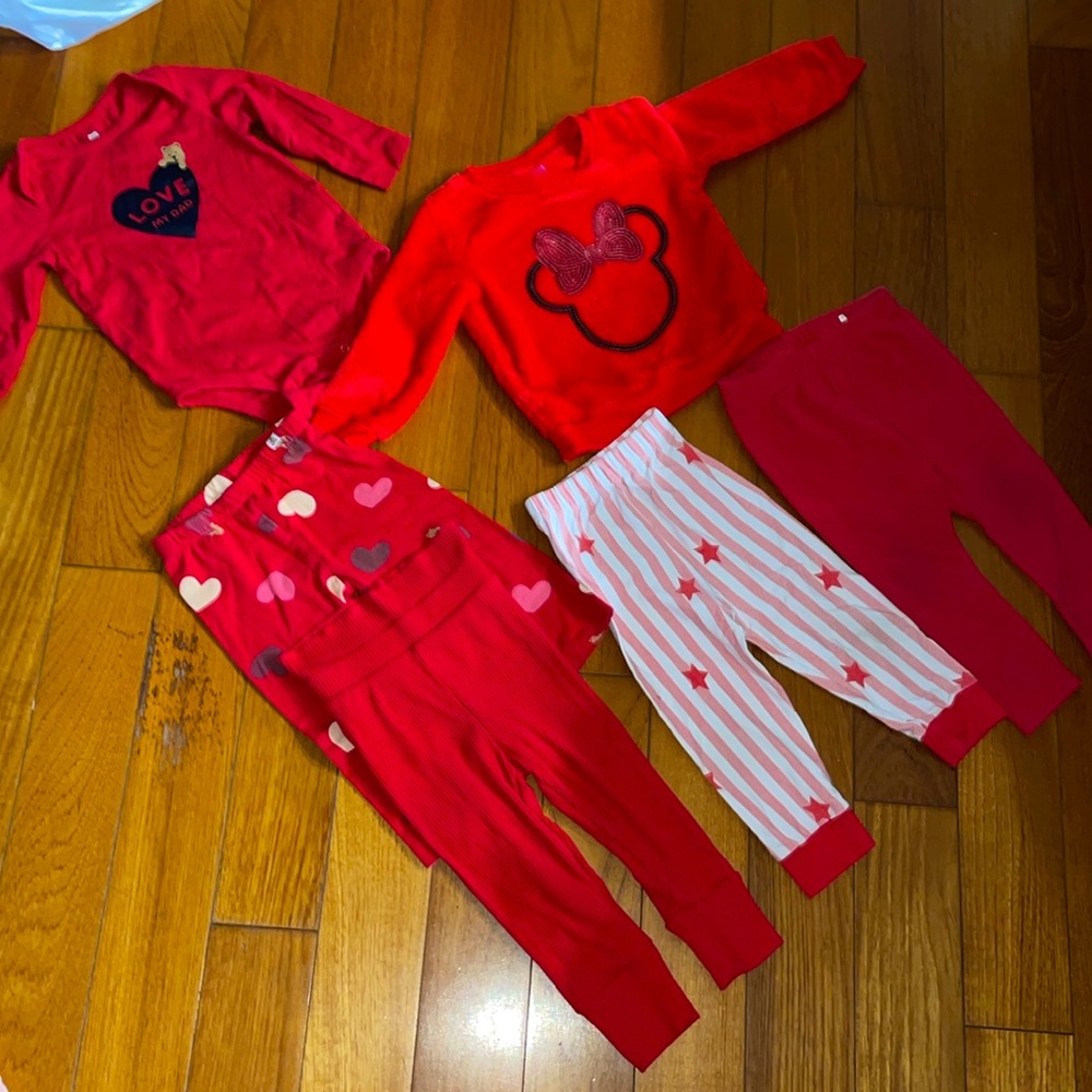 GAP Bear long sleeve Disney Minnie Mouse leggings set bundle lot of 6 12 18 mo